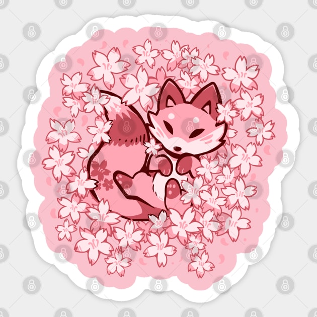 Cherry Blossom Fox Sticker by TechraNova